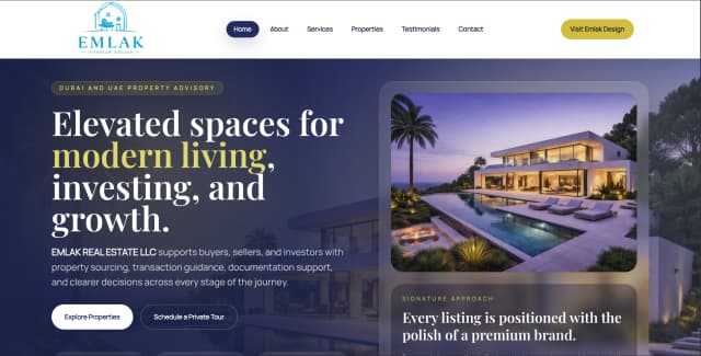 Emlak Real Estate upcoming website preview