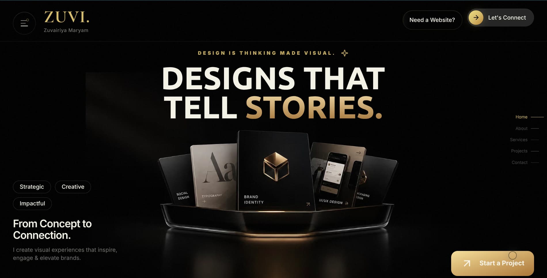Zuvi Personal Portfolio project