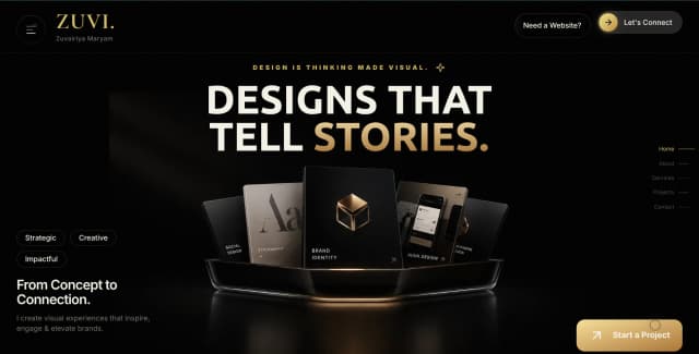 Zuvi Personal Portfolio upcoming website preview