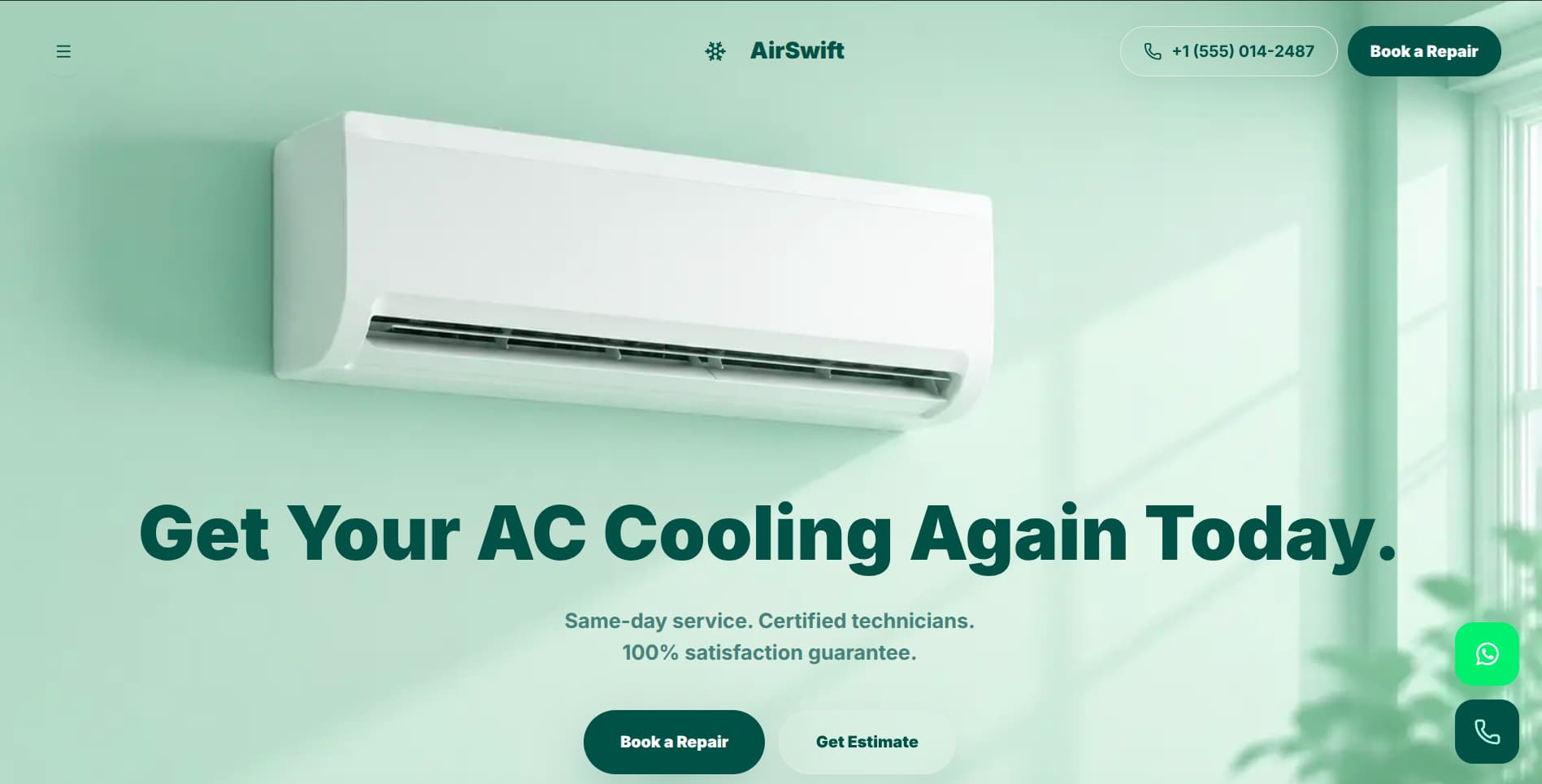 AC Repair Website ready-made website thumbnail